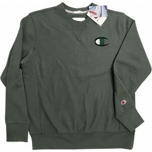 Champion Essential Weave Crewneck Sweatshirt Green Men's Medium NWT USA Athletic